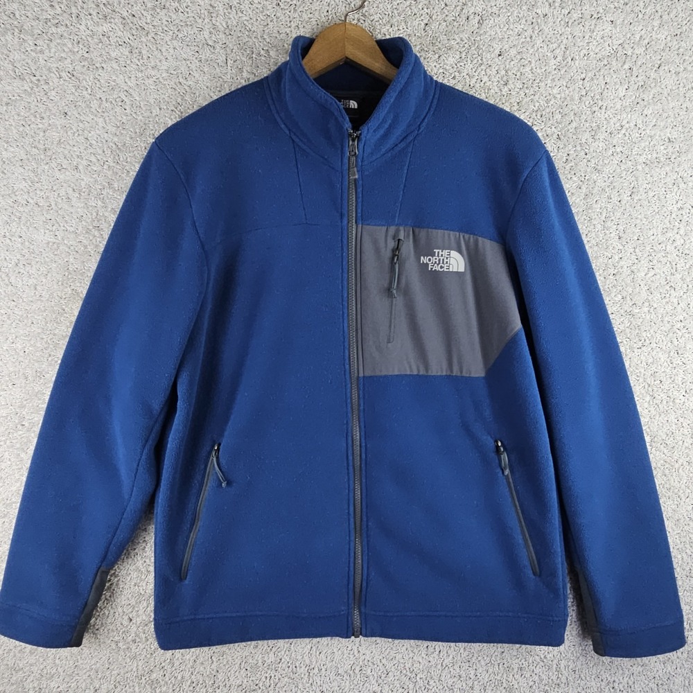 The North Face Chimborazo Fleece Sherpa Full Zip Jacket Mens Size Large Blue